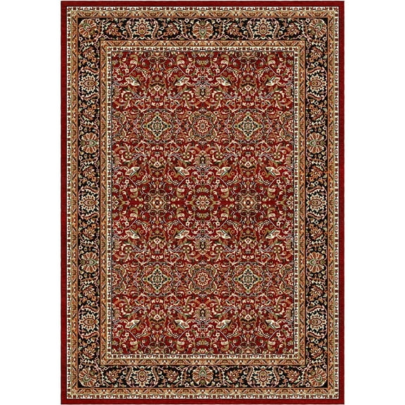 Woven Trends Regency Hallway Runner Rug 1'9"X7'2" Traditional Carpet with Medallion Pattern, Woven Classic Entryway Rug with Jute Backing, Stain and Fade-Resistant Long Rug for Home Decor- Red