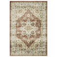 thumbnail image 1 of Woven Trends Roma - SUM01 - Traditional Style, Medallion Pattern, Stain Resitant, Living Room, Dining Room, Office, Low Pile Polyester Area Rug in Red - 4' x 6', 1 of 3