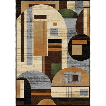 Woven Trends Royal 3'7" x 5'6"  Modern Design Geometric Pattern Area Rug, Classic Decorative Rug Carpet with Jute Backing, Stain-Resistant Rug for Living Room, Bedroom Decor - Multi