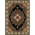 thumbnail image 1 of Woven Trends Royal 5'2" x 7'4" Traditional Persian Medallion Pattern Area Rug, Classic Decorative Rug Carpet with Jute Backing, Stain-Resistant Rug for Living Room, Bedroom Decor - Black, 1 of 1