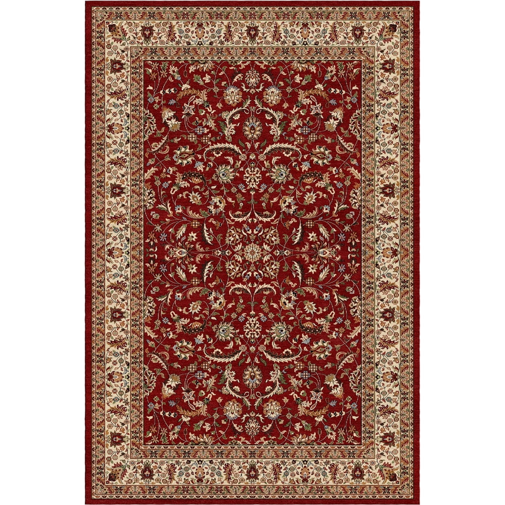 Woven Trends Royal 7'8" x 10'7" Traditional Persian Medallion Pattern Area Rug, Classic Decorative Rug Carpet with Jute Backing, Stain-Resistant Rug for Living Room, Bedroom Decor - Red