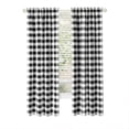 thumbnail image 1 of Woven Trends Semi Sheer Checkered Curtains 84 Inches Long, Rustic Farmhouse Gingham Curtains for Bedroom, Living Room, and Kitchen, Single Panel, 42" x 84", Black, 1 of 6