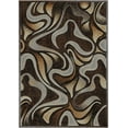 thumbnail image 1 of Woven Trends Soho Hallway Runner Rug with Modern Abstarct Swirl Waves Pattern, 1'9" x 7'2" Long Rug with Jute Backing, Durable and Soft, Stain and Fade-Resistant Rug for Entryway Decor - Brown, 1 of 1
