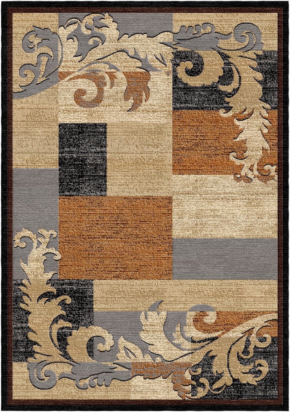 Woven Trends Soho Hallway Runner Rug with Modern Geometric-Floral ...