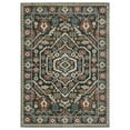 thumbnail image 1 of Woven Trends Trendy - HA02B - Classic Bohemian Rug, Floral Pattern, Stain and Fade Resistant, Living Room, Dining Room, Office, Low Pile Polyester Area Rug in Green - 4' x 6', 1 of 3