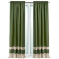 thumbnail image 1 of Woven Trends Two-Tone Window Curtain Panels, Rod-Pocket Light Filtering Curtains for Bedroom and Living Room, Double Layered Window Panel, Green, 50" x 84" Single Panel, 1 of 7