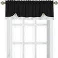 thumbnail image 1 of Woven Trends Two-Tone Window Curtain Valance, Double Layer Short Valance Small Window Curtains for Bathroom Living Room and Kitchen, Black/White, 58" (W) x 14" (L) Valance, 1 of 7