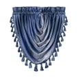 thumbnail image 1 of Woven Trends Valances for Windows, Ombre Curtains Modern Semi-Sheer Valance, Luxurious Window Treatment for Livingroom, Bedroom and Kitchen, 46" x 42" Single Waterfall Valance, Blue, 1 of 2