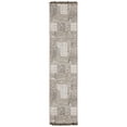 thumbnail image 1 of Woven Trends Velvet - 081V4 - Classic Casual Style Distressed Geometric Pattern, Stain and Fade Resistant, Hallway, Entryway, Office, Polypropylene Flat Woven Runner Rug in Beige - 2' x 8', 1 of 3