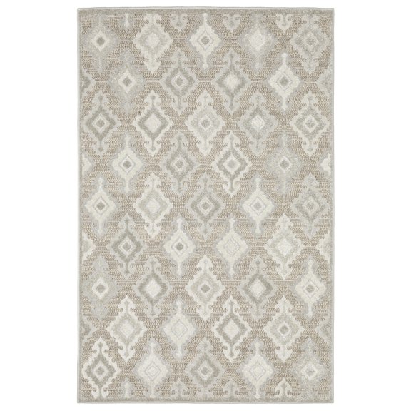 Woven Trends Venus - TAN08 - Eclectic Global Style, Diamond Lattice Pattern, Stain Resitant, Living Room, Dining Room, Office, Low Pile Polypropylene Area Rug in Beige - 5' x 8'