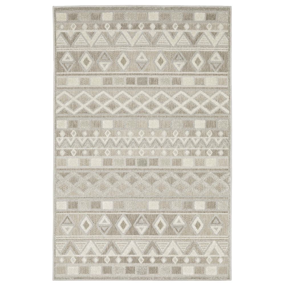 Polypropylene Rug Patterns Woven Trends Venus - TAN09 - Transitional Style, Geometric Pattern ...