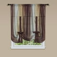 thumbnail image 1 of Woven Trends Window Shades, Ombre Curtains Modern Semi-Sheer Tie-Up Shade, Luxurious Window Treatment for Livingroom, Bedroom and Kitchen, 50" x 63", Purple Brown, 1 of 1