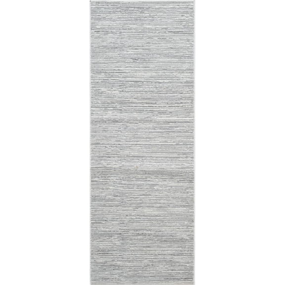 Woven Trends Xazrion Runner Area Rug 775 41372 Penelope Grey, 2' x 7' Abstract Machine Made Polyester Indoor Rug with Contemporary Texture Design for Living Room, Bedroom, Dining & Office Carpet