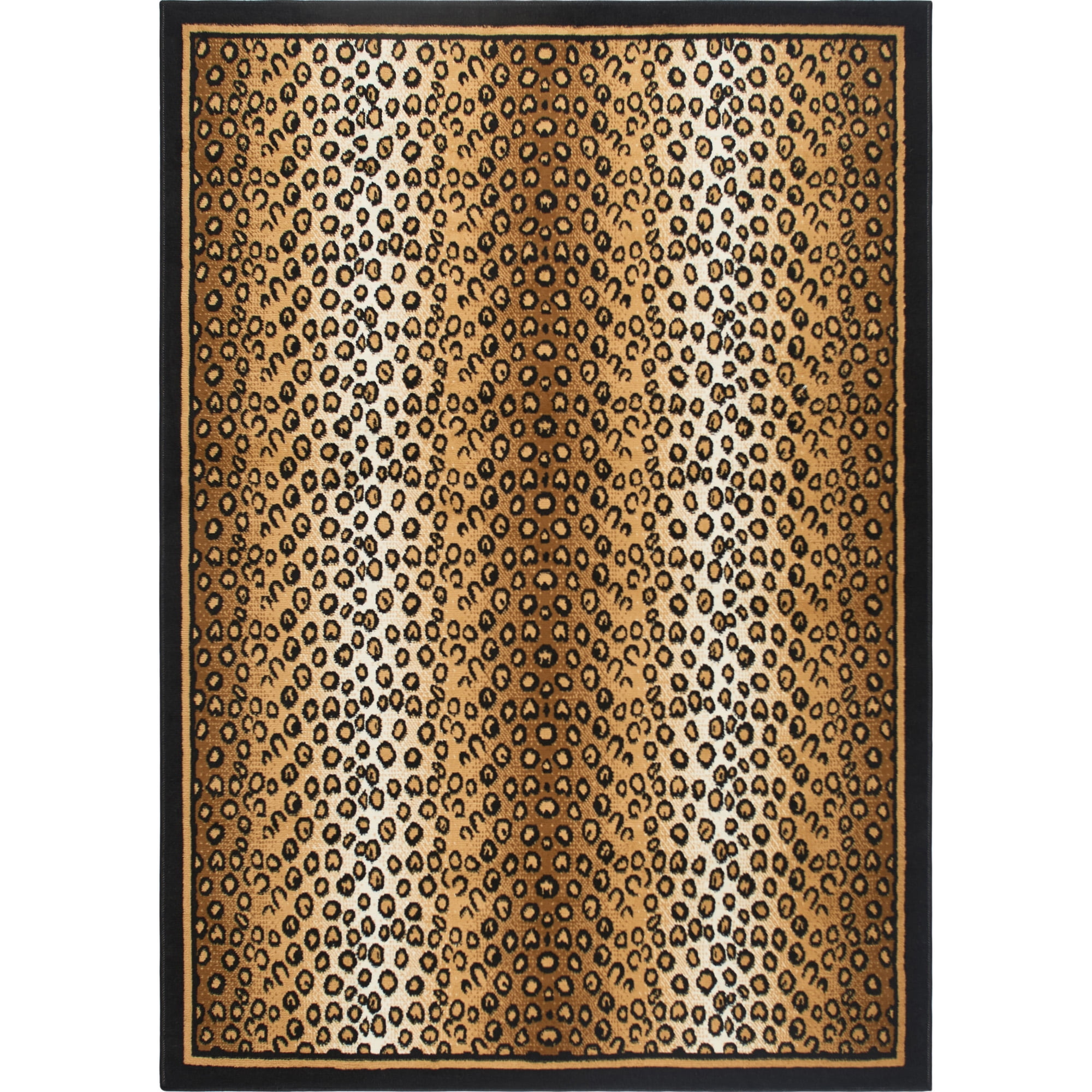 Woven Trends Zone 1'9"X7'2" Runner Rugs with Animal Print Bordered, African Long Hallway Rug with Jute Backing, Soft-Durable | Fade-Resistant Carpet Rug for Entryway - Leopard Print