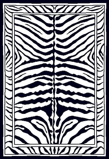 Woven Trends Zone Modern Area Rug with Bordered Animal Print, 2'X3' African Exotic Carpet Rug with Jute Backing, Soft-Durable | Fade-Resistant Rugs for Living Room, Bedroom - Zebra Print