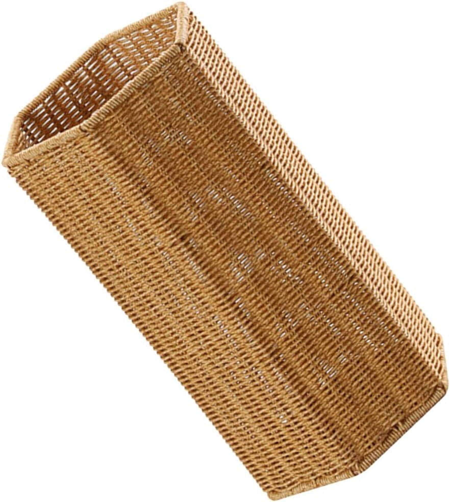 Alipis Woven Umbrella Stand - Freestanding Entryway Holder For Canes & Walking Sticks