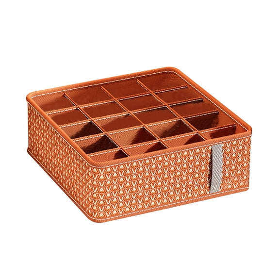 Woven Underwear & Sock Organizer Box, 3-Pack Drawer Storage Container for Wardrobe & Dresser
