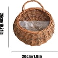 thumbnail image 1 of Woven Wall Basket Handmade Natural Rattan Hanging Planter for Indoor Outdoor Garden Wedding Decor, 1 of 9