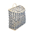 thumbnail image 1 of Woven Wall Hanging Pocket Basket Portable Storage Basket, Storage Organizer, Handwoven Hanging Flower Basket with Handle for Living Room Decor, Easter Decorations and Wreaths for Front Door, Blue, 1 of 6