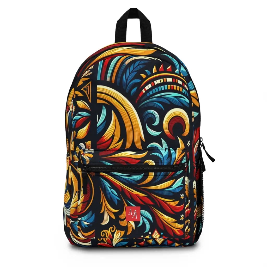 Woven Whimsy: A Dance of Patterns and Colors - Backpack - Walmart.com
