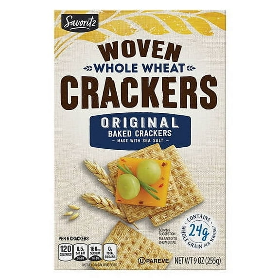 Woven Whole Wheat Cracker, 9 oz- Pack of 3