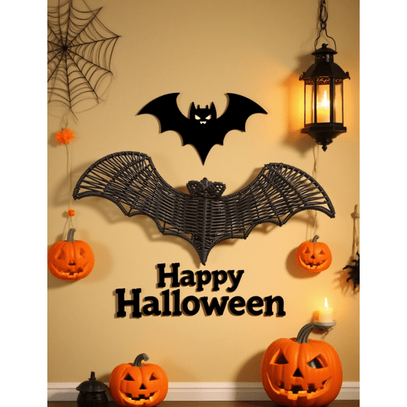 Woven Wicker Bat Decor 2025 NEW Halloween Decorations, Artistic Design Bat Decor for Halloween Decorations Indoor, Handmade Woven Bat Decor Halloween Gift, Collectible Bat Decor by LEJHVAQK
