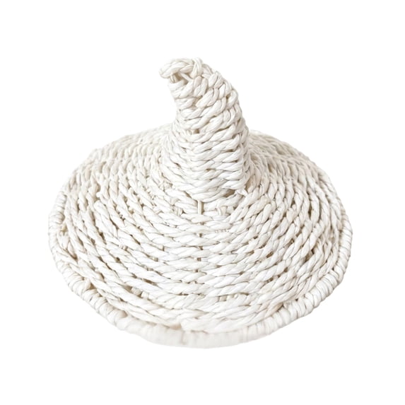 Woven Witch Hat Decoration Twisted Rope Straw Style Halloween Witch Wizard Hats Halloween Costume Accessory