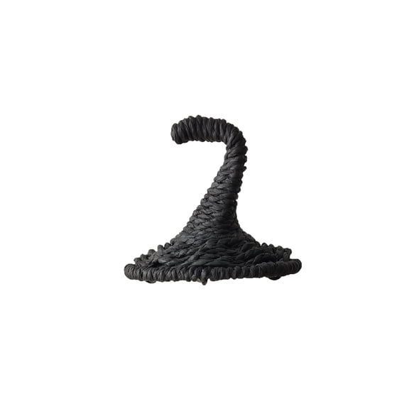Woven Witch Hat Halloween Decorations – Handmade Straw Hat for Ghost Table Ornament – Woven Ghost Pumpki Rustic Spooky Accessory for Indoor Outdoor Halloween Decor