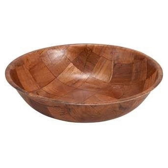 Woven Wood Salad Bowl - 14" Dia.