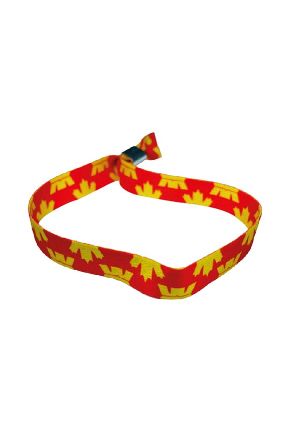 Woven Wristband Flag Royal Canadian Mint Canada P1467 | Adjustable Fabric Bracelet, Travel Souvenir, Lightweight Everyday Accessory