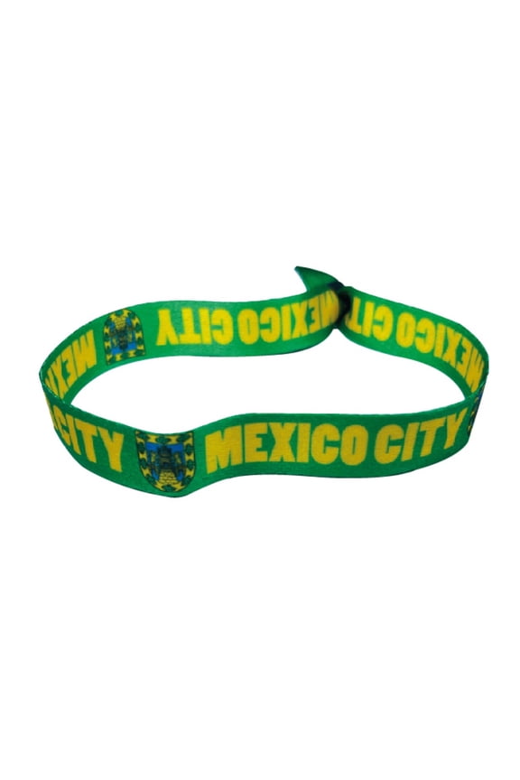 Woven Wristband  Shield of Mexico City - Mexico - P2697 | Fabric Bracelet with Mexican State Shield | Mexico State Shield Fabric Bracelet | Stylish and Durable Accessory | Perfect for Everyday Wea