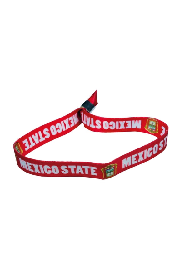 Woven Wristband  Shield of Mexico State - Mexico - P2700 | Adjustable Fabric Bracelet, Travel Souvenir, Lightweight Everyday Accessory