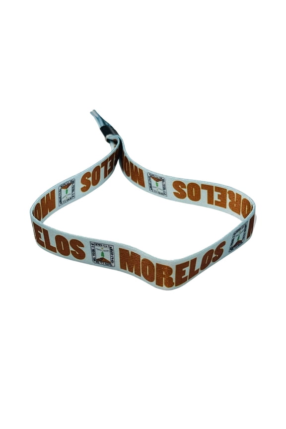 Woven Wristband - Shield of Morelos - Mexico - P2563 | Fabric Bracelet with Mexican State Shield | Mexico State Shield Fabric Bracelet | Stylish and Durable Accessory | Perfect for Everyday Wea