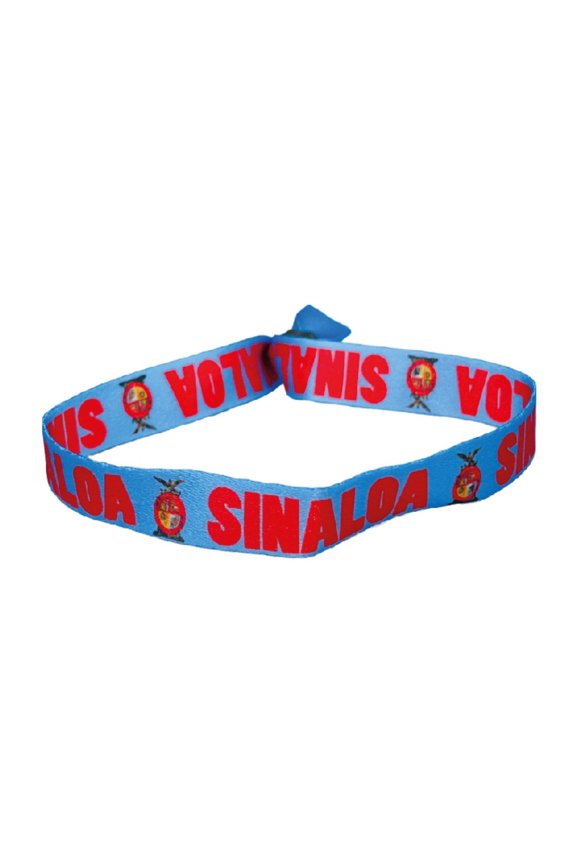 Woven Wristband - Shield of Sinaloa - Mexico - P2609 | Adjustable Fabric Bracelet, Travel Souvenir, Lightweight Everyday Accessory
