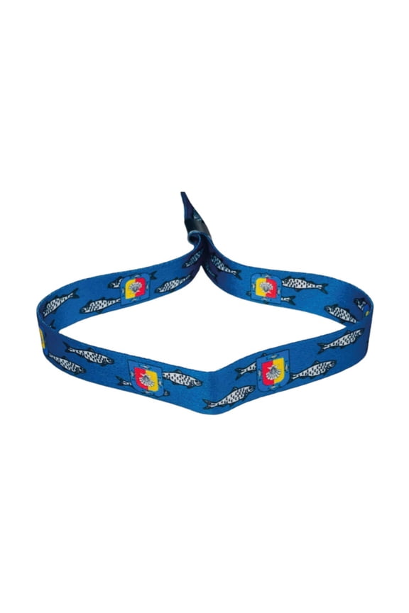Woven Wristband Shield of Baja California Sur - Mexico - P2594 | Adjustable Fabric Bracelet, Travel Souvenir, Lightweight Everyday Accessory