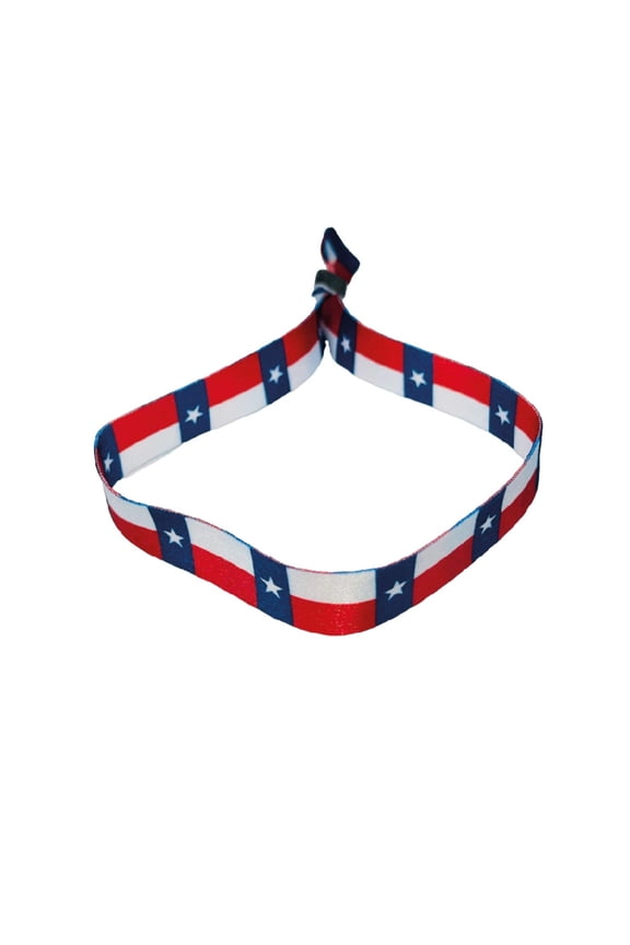 Woven Wristband State Flag Texas USA P1947 | Fabric Bracelet with State Flag | USA State Flag Fabric Bracelet | Stylish and Durable Accessory | Perfect for Everyday Wear and Gifts | L