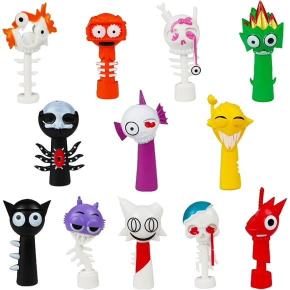WovenWink 12 Pack Sprunki Action Figures, Multicolor Toys Figures Sprunki Toys, for Sprunky Games Fans Collection Birthday Graduation Gifts