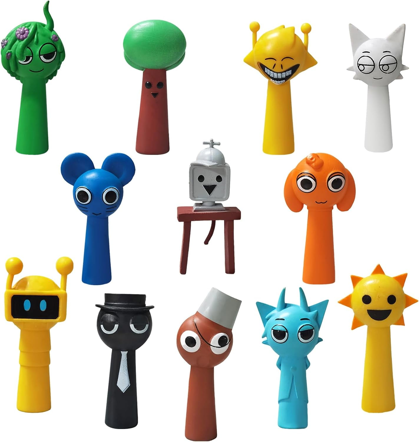 WovenWink 12pcs Sprunki Cartoon Figures, Sprunki Action Figures ...