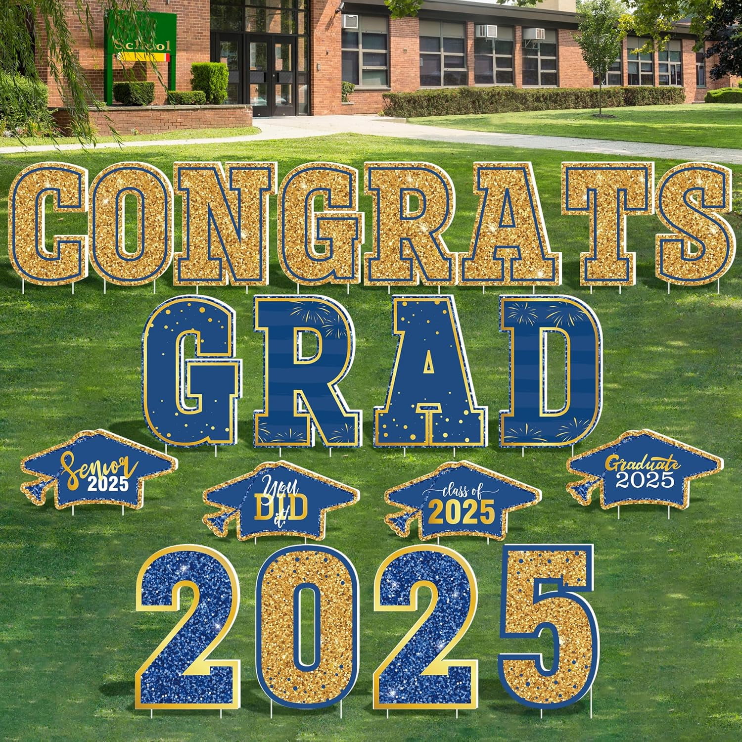 WovenWink Graduation Yard Signs, 20 PCS Congrats Grad Lawn Stakes ...