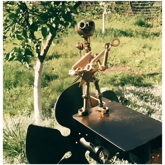 WovenWink Handmade Metal Drummer Windmill, 2025 Percussionist Music Figurines Statues, Wind Spinner, Wind-Powered Kinetic Sculpture, Windmill Decoration for Yard Lawn Garden Patio Decor