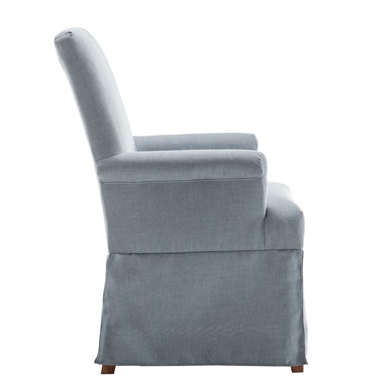 Wovenbyrd Lakeshore Classic Covered Dining Arm Chair - Light Blue