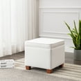 thumbnail image 1 of Wovenbyrd Miller Square Ottoman with Lift Off Lid - Cream, 1 of 5