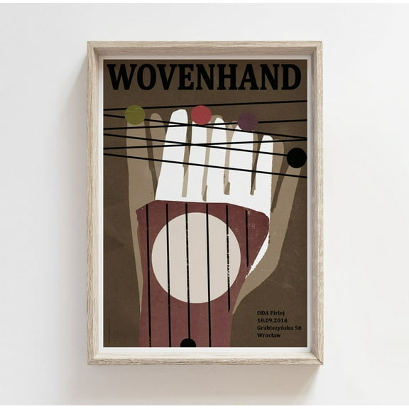 Wovenhand - Gig Poster, Original Poster From Concert In Poland, Music, Neofolk, Dark, Gothic, Folk, Country, Wrocław, B2 (48X68 Cm) Wall Art, Modern Wall Decor, 12x18 UNFRAMED