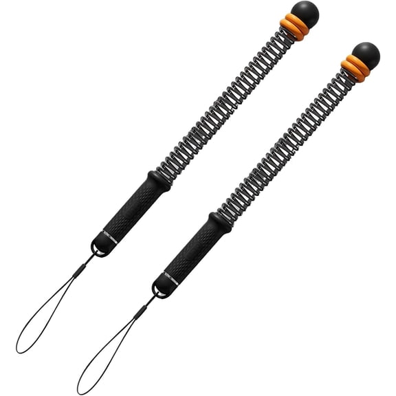 Woveruco Adjustable Cordless Battle Ropes -Ropeless Battle Ropes for Home Gym – Portable Arm Exerciser, Heavy Duty Workout Rope for Strength, HIIT & Aerobic Training, Non-Slip Handle, Compact -Black
