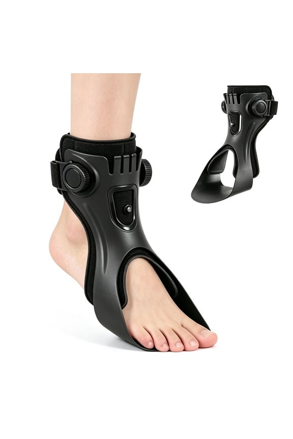 Foot Drop Brace, Inflatable Ankle Support for Shoes, Left-XL | Lightweight inflatable supports forefoot lift, ankle stability and comfortable everyday wear inside roomy walking shoes.