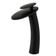 thumbnail image 1 of Wovier Matte Black Waterfall Bathroom Sink Faucet with Supply Hose,Single Handle Single Hole Vessel Lavatory Faucet,Slanted Body Basin Mixer Tap Tall Body Commercial, 1 of 7