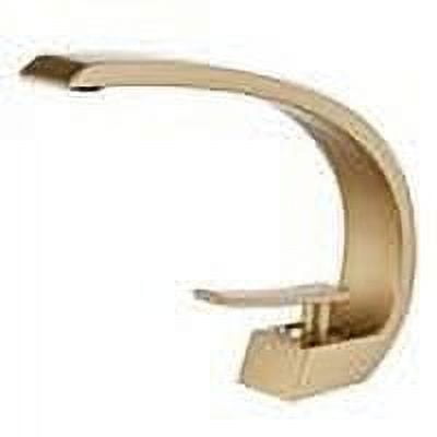 Wovier Matte Gold Bathroom Sink Faucet with Supply Hose,Unique Design Single Handle Single Hole Lavatory Faucet,Basin Mixer Tap Commercial