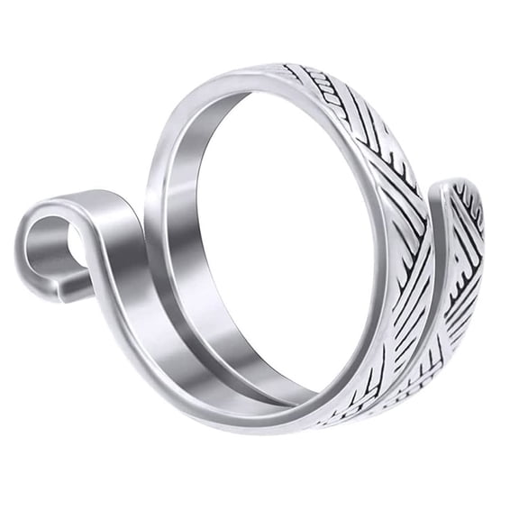 Wovilon 1/2Pccrochet Finger Ring Adjustable Crochet Tension Ring Open Yarn Guide Finger Clip Crochet Thimble(Rings)