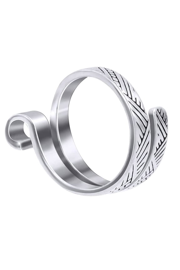 1/2Pccrochet Finger Ring Adjustable Crochet Tension Ring Open Yarn Guide Finger Clip Crochet Thimble(Rings)