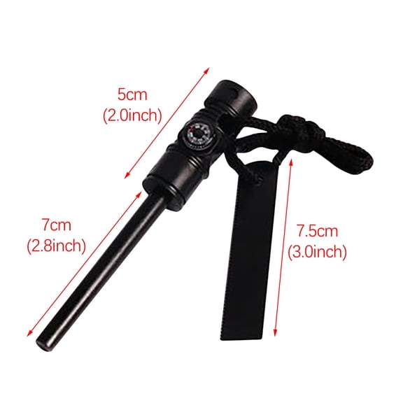 Wovilon 1 Pcs Fire Starter, Multifunctional Fire Stick, Portable Emergency Tool, 0.3x0.2x0.3 Inch Metal Survival Lighter